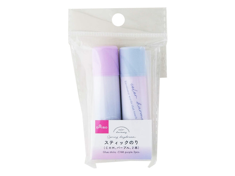 スティックのり（ＣＨＭ、パープル、２本） ダイソー(DAISO)