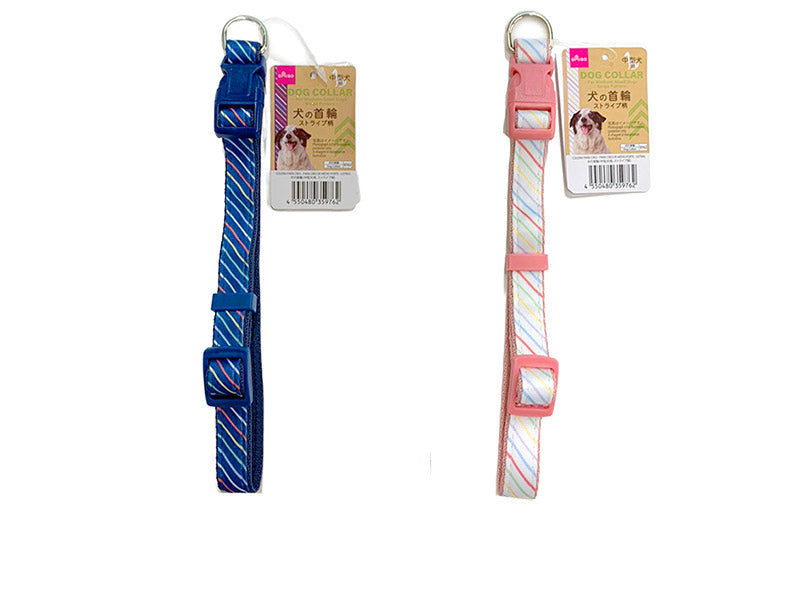 犬の首輪（中型犬用、ストライプ柄） ダイソー(DAISO)