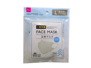 立体マスク（Ｌサイズ、１５枚、ホワイト） ダイソー(DAISO)