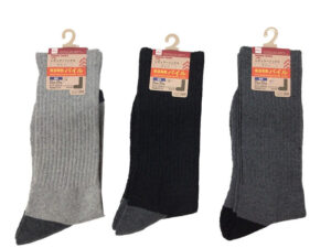 パイル レギュラーソックス（グレー、吸湿発熱） ダイソー(DAISO)