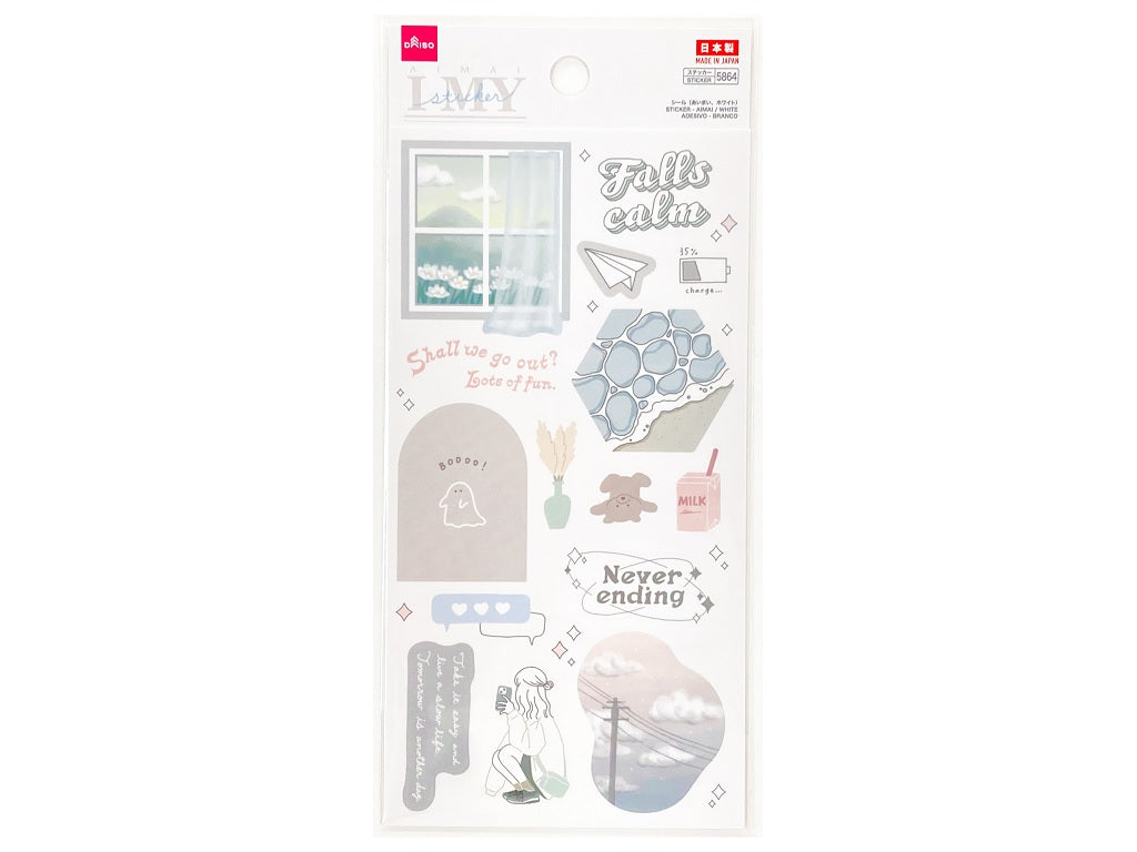 シール（あいまい、ホワイト） ダイソー(DAISO)