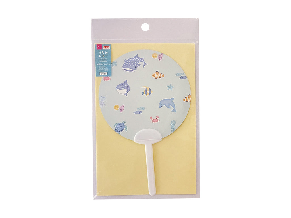 うちわレター（夏柄、うみのいきもの） ダイソー(DAISO)