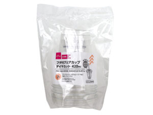 フタ付クリアカップ（ダイヤカット、３個） ダイソー(DAISO)