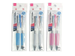 ３色ボールペン（透明、２本） ダイソー(DAISO)