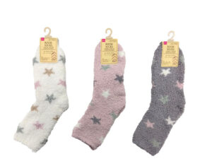 ルームソックス（レディース、パステル、星柄） ダイソー(DAISO)