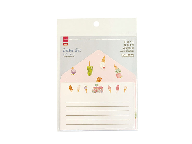 レターセット（夏柄、アイス） ダイソー(DAISO)
