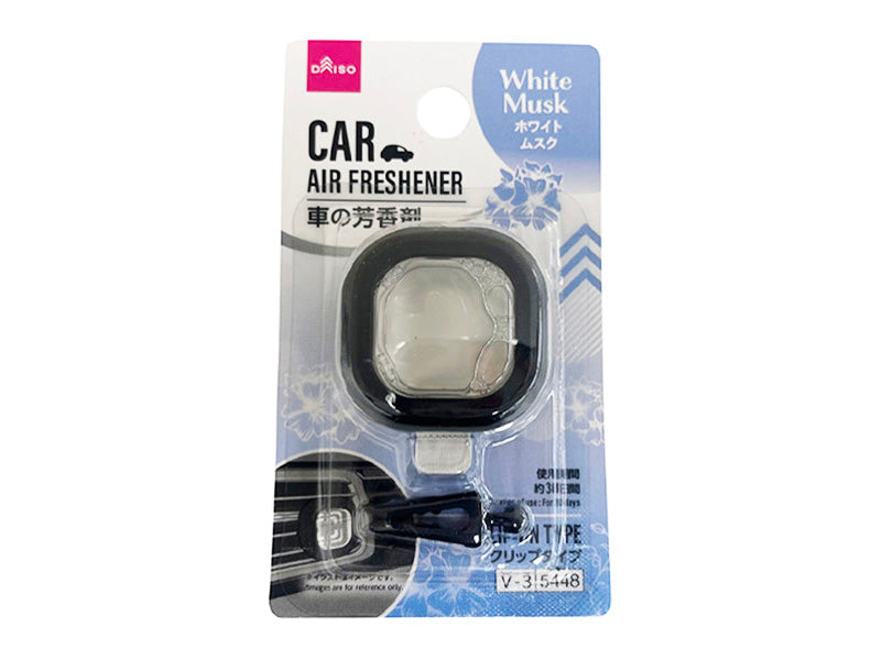 車の芳香剤（クリップタイプ、ホワイトムスク） ダイソー(DAISO)