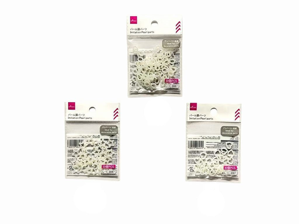 パール調パーツ（リボン、ハート、スター） ダイソー(DAISO)