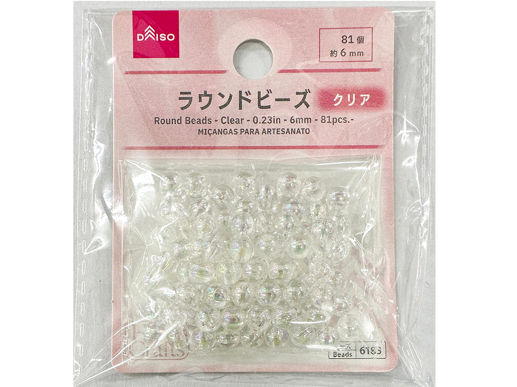 ラウンドビーズ（クリア、８１個） ダイソー(DAISO)