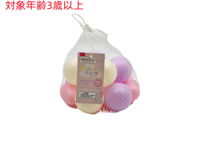 カラフルボール（ハート付、１２個） ダイソー(DAISO)