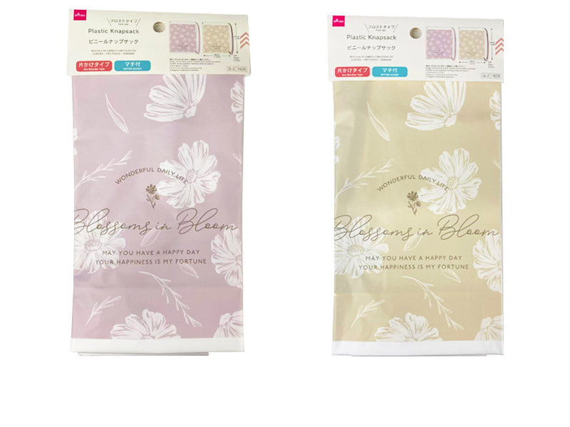 ビニールナップサック（片かけ、フロストタイプ、フェミニン） ダイソー(DAISO)