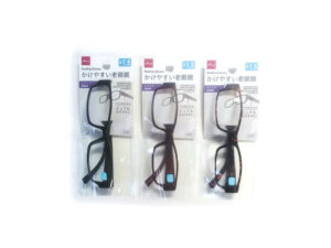 バネ付老眼鏡（スクエア、１．５度数） ダイソー(DAISO)