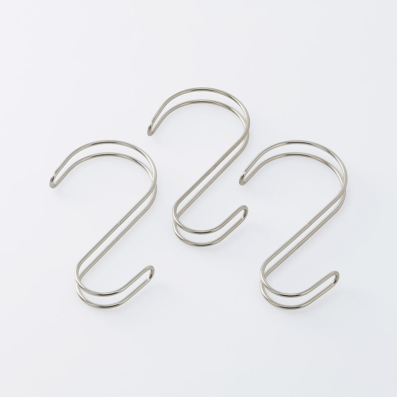 ステンレス２重Ｓ字フック（３個、７ｃｍ×１４ｃｍ） ダイソー(DAISO)