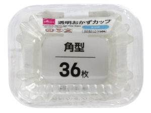 おかずカップ（角型、クリア、３６枚） ダイソー(DAISO)