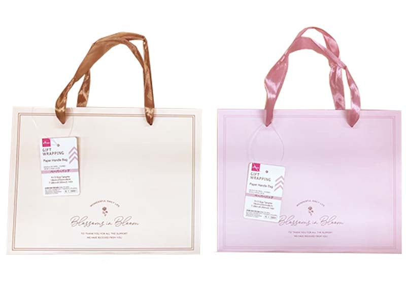 ペーパーバッグ（フラワー、１８ｃｍ×２３ｃｍ×８ｃｍ） ダイソー(DAISO)