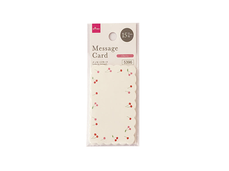 メッセージカード（チェリー、ラメ、１５枚） ダイソー(DAISO)