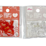 鍵パーツ（推しカラー、レッド・クリア、２個） ダイソー(DAISO)