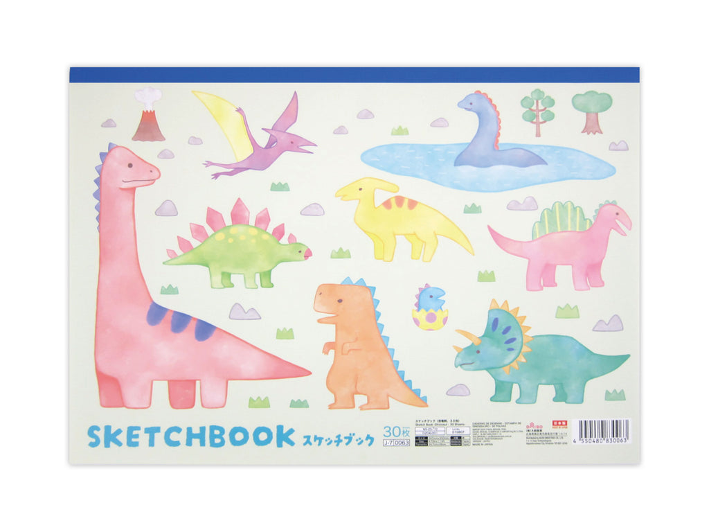 スケッチブック（恐竜柄、３０枚） ダイソー(DAISO)
