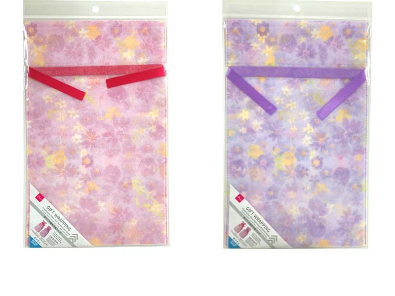 底マチ不織布巾着バッグ（花柄） ダイソー(DAISO)