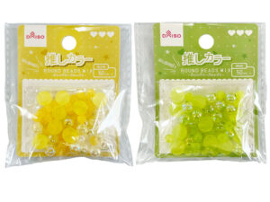 ラウンドビーズミックス（推しカラー、イエロー・グリーン、５０個） ダイソー(DAISO)
