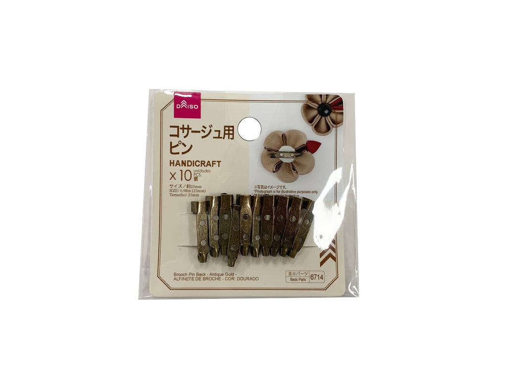 コサージュ用ピン（金古美、１０個） ダイソー(DAISO)