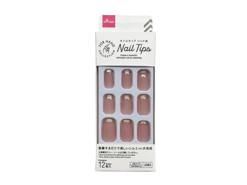 ネイルチップ（ハンド、フレンチベビーピンク） ダイソー(DAISO)