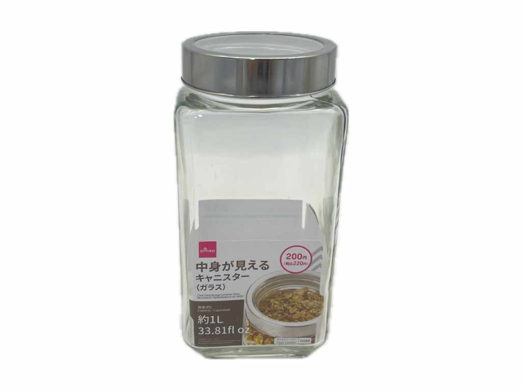 中身が見えるキャニスター（ガラス） ダイソー(DAISO)