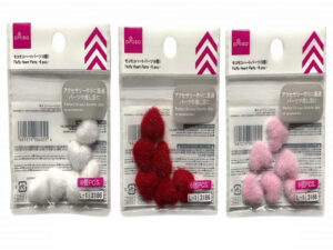 モコモコハートパーツ（６個） ダイソー(DAISO)