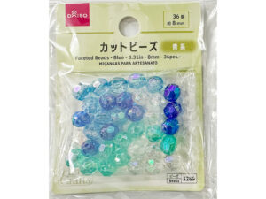 カットビーズ（青系、３６個） ダイソー(DAISO)