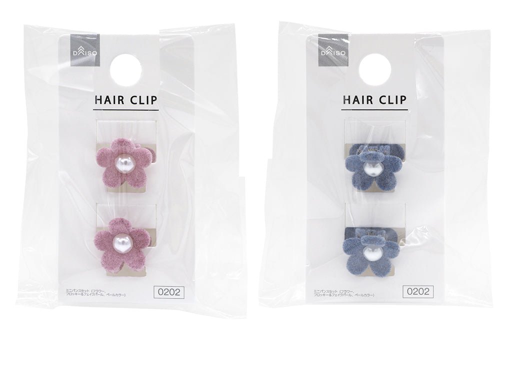 ミニバンスセット（フラワー、フロッキー＆フェイクパール、ペールカラー） ダイソー(DAISO)
