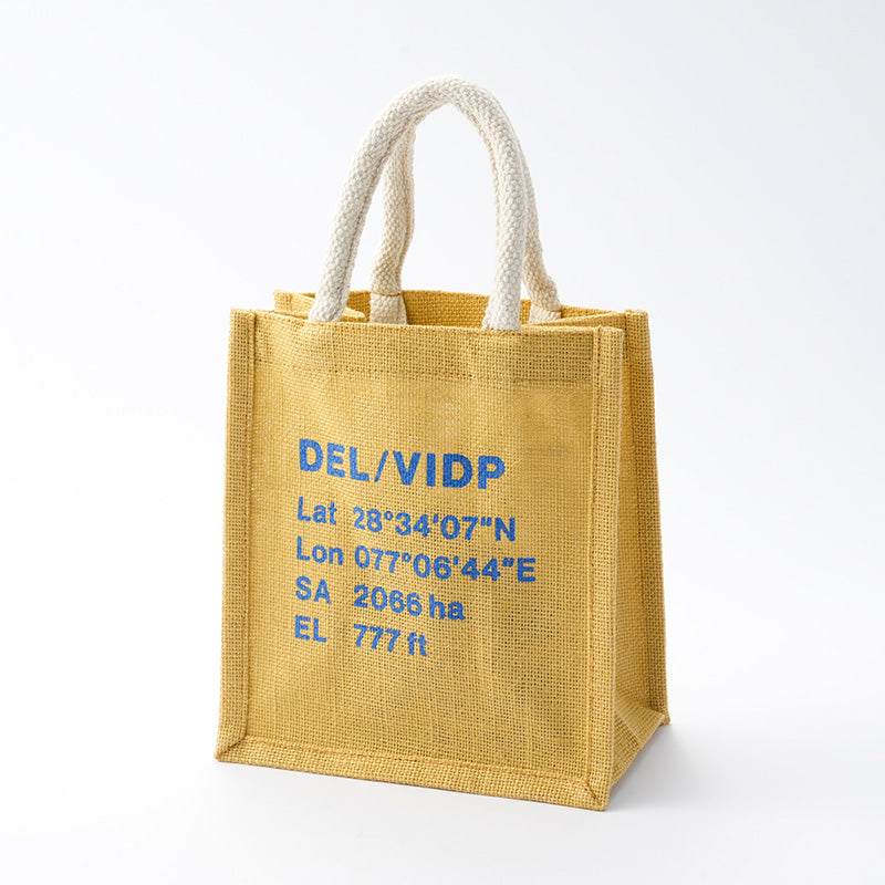 カラージュートバッグ（Ａ６、ＤＥＬ） ダイソー(DAISO)