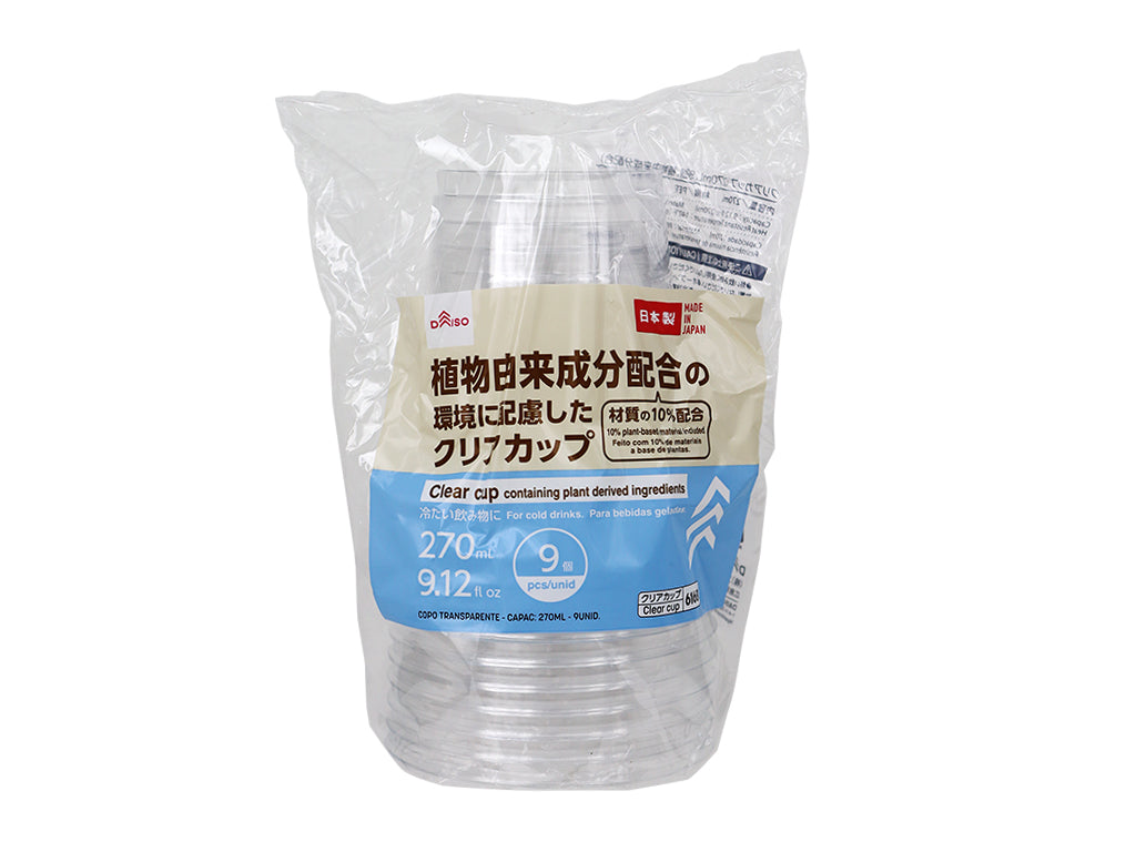 クリアカップ（９個、植物由来成分配合） ダイソー(DAISO)
