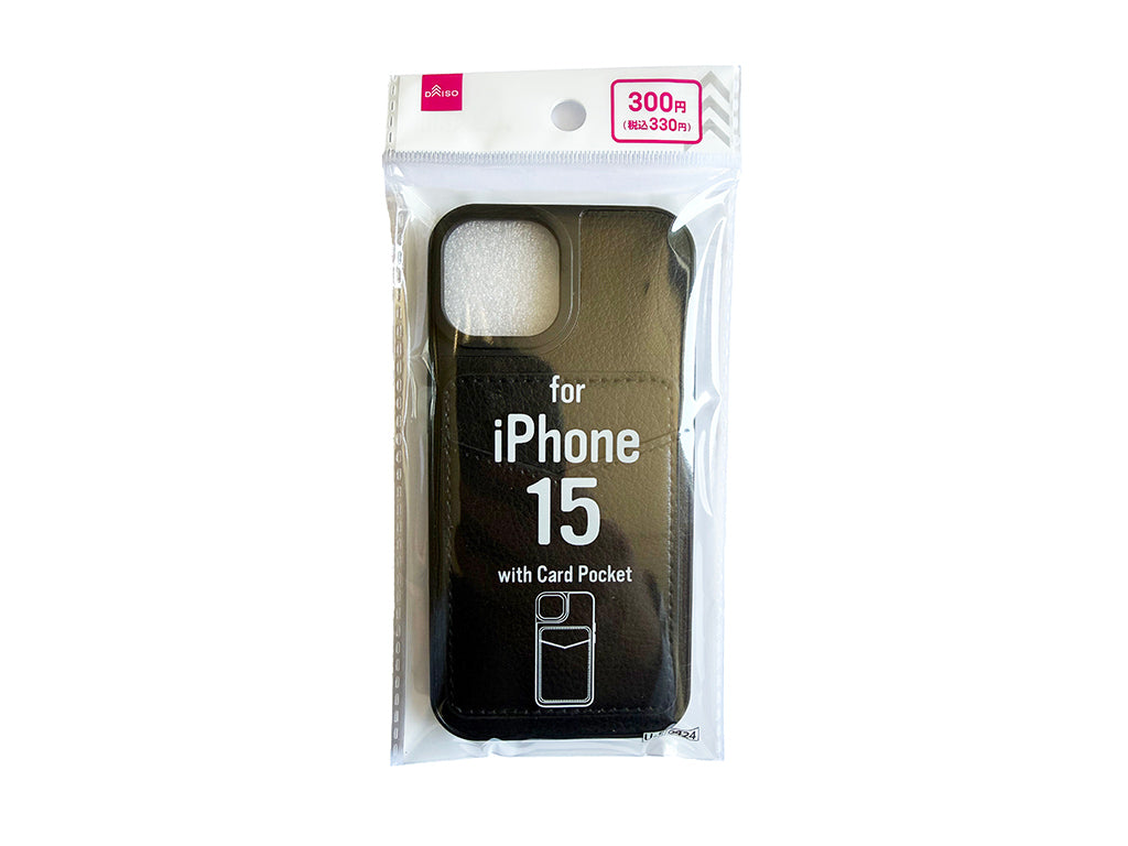 カードポケット付スマホケース（アイフォーン１５用） ダイソー(DAISO)