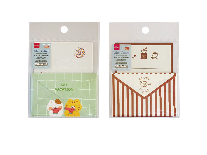 ミニレターセット（夏柄、アニマル） ダイソー(DAISO)