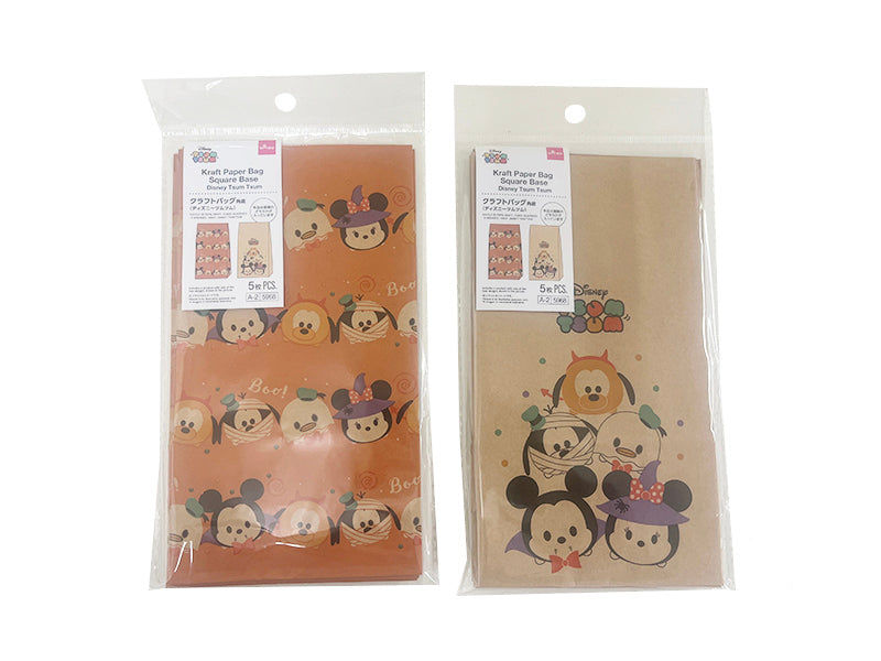 クラフトバッグ、角底、５枚、ＨＷＣＦ（ディズニーツムツム） ダイソー(DAISO)