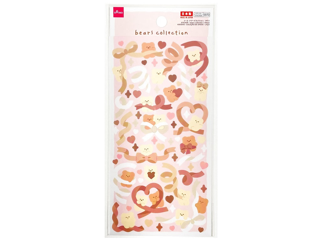 シール（ベアーズコレクション、リボン） ダイソー(DAISO)