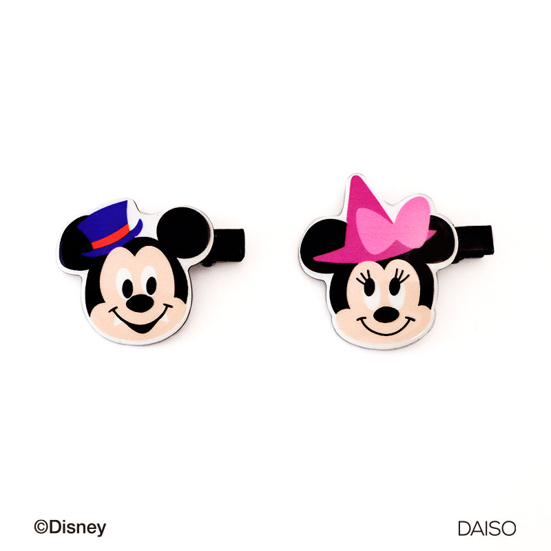 ヘアクリップハロウィンＣＣ、２個（ミッキー＆ミニー） ダイソー(DAISO)