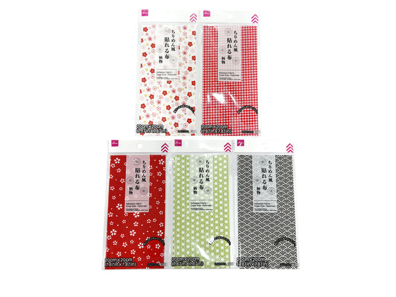 貼れる布（ちりめん風、柄物）２０ｃｍ×２０ｃｍ ダイソー(DAISO)