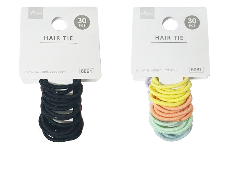ミニヘアゴム（３０個、ミックスカラー） ダイソー(DAISO)