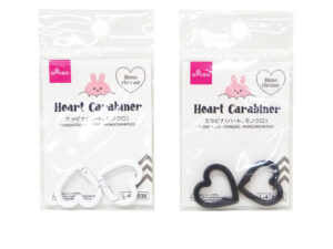 カラビナ（ハート、モノクロ） ダイソー(DAISO)