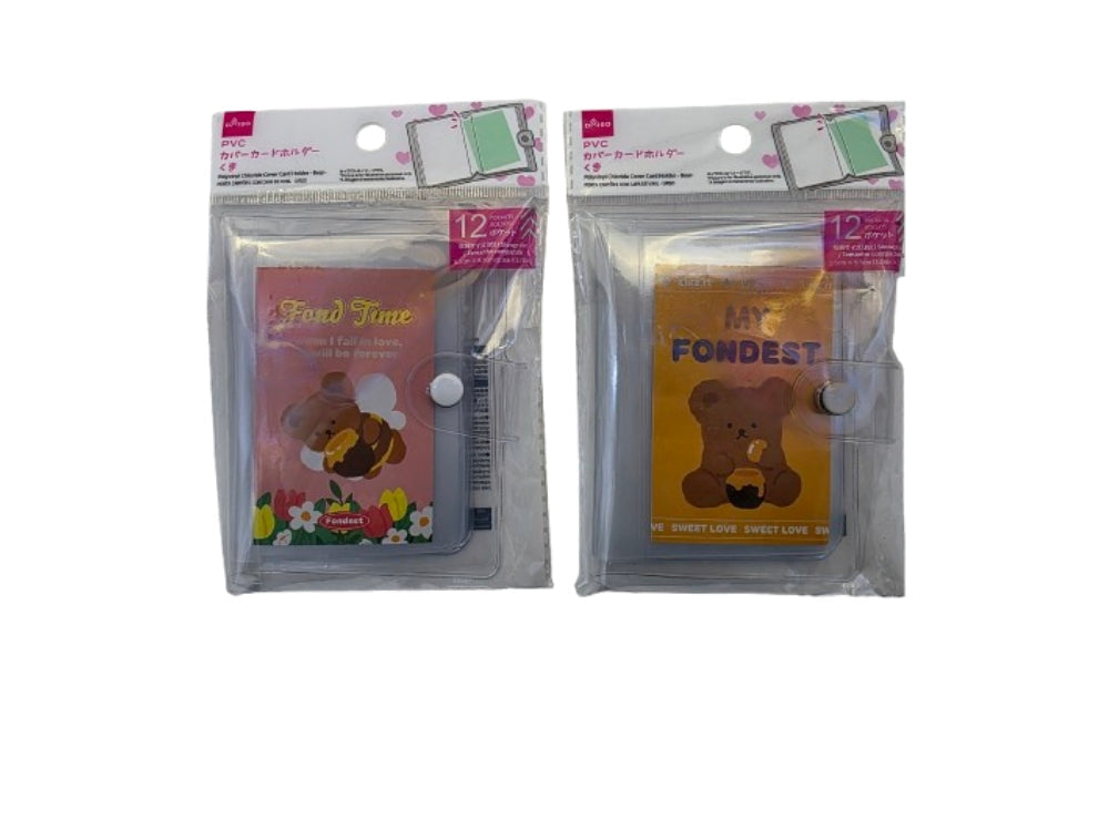 ＰＶＣカバーカードホルダー（１２ポケット、くま） ダイソー(DAISO)