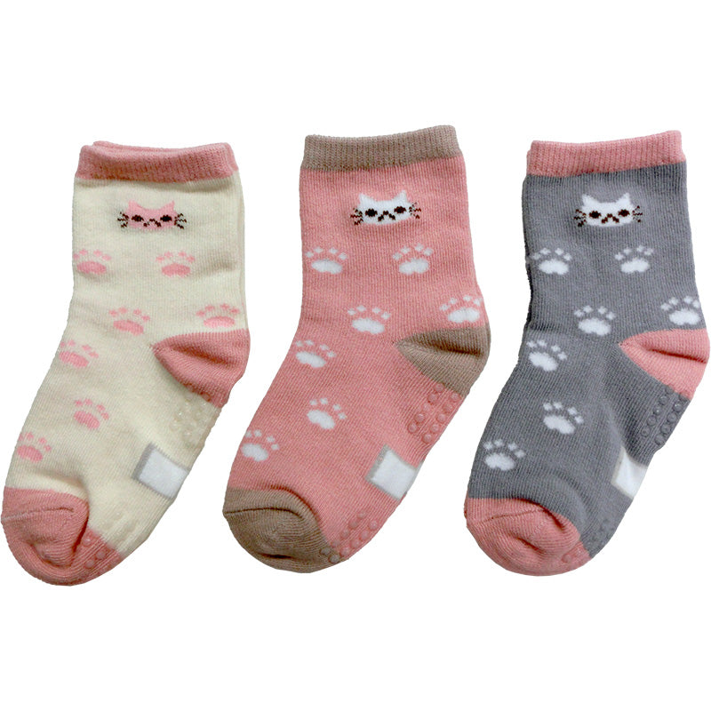 レギュラーソックス（ベビー用、ネコ柄） ダイソー(DAISO)