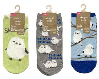 アニマルソックス（ショート丈、シマエナガ３柄） ダイソー(DAISO)