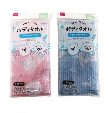 ボディタオル（シロクマ＆アザラシ、ふつう） ダイソー(DAISO)