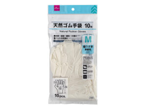 天然ゴム手袋（１０枚、Ｍサイズ） ダイソー(DAISO)