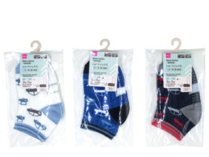 ショートソックス（ベビー用、乗り物柄） ダイソー(DAISO)