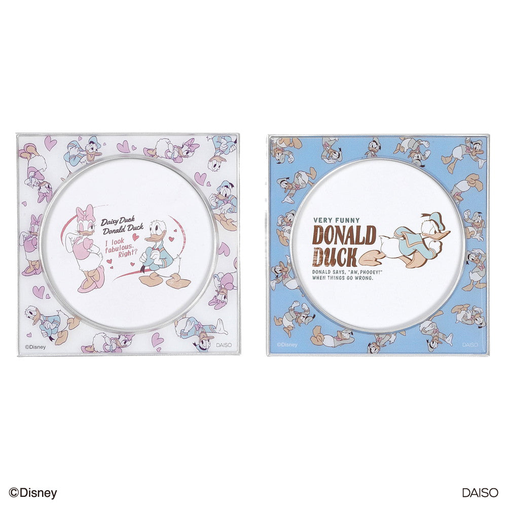 フォトフレーム、丸（ドナルド＆デイジー）ＤＣ８ ダイソー(DAISO)