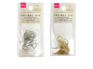 デザイン丸カン（金色、銀色、ハート、１６個） ダイソー(DAISO)