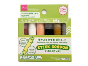 スティッククレヨン（６本、基本色４） ダイソー(DAISO)