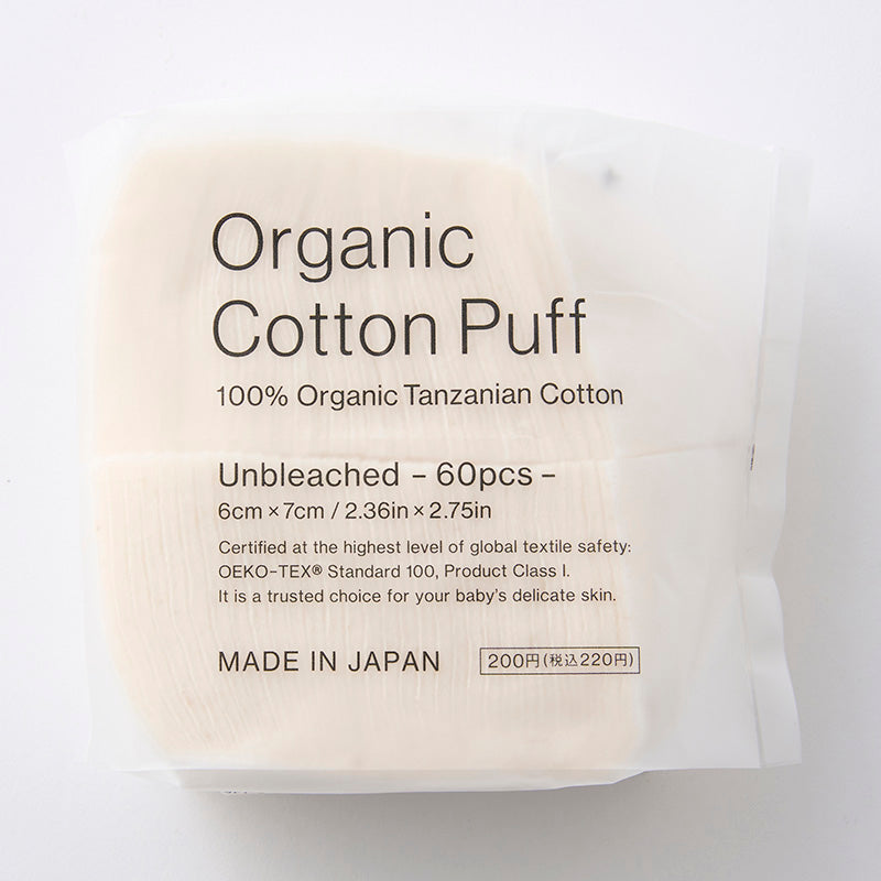 コットンパフ（オーガニック、無漂白、６０枚） ダイソー(DAISO)